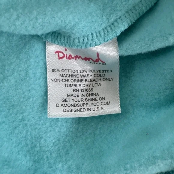 Diamond Supply Co. Women's Aqua Crew Neck Sweater - Picture 4 of 5
